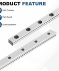 Two Pack 100mm MGN7 Linear Sliding Rail Guide in Bearing Steel for ultra smooth motion in automatic equipment, 3D printers, CNC machines