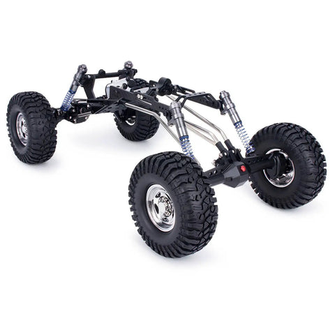 High Clearance LCG RC Crawler Chassis Kit With Carbon Fiber Rails, Portal Axles, Forward Gearbox, And Beefed Up Adjustable 70 To 100mm Shocks