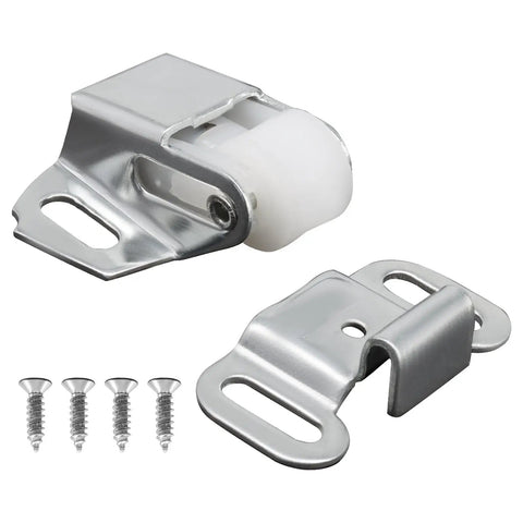 Hassle Free Replacement Nylon Roller Mailbox Catch Latch With Spring Loaded Mechanism And Heavy Duty Iron Construction for cabinets and closets.