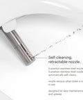 Self-cleaning stainless steel nozzle of Knockout Comfort And Built Like A Tank Commercial Bidet Toilet Seat.