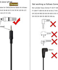 Diagram showing 3.5mm threaded plug for IP65 Waterproof Shoulder Microphone For Vertex VX-6R VX-7R VX-120 VX-170 FT270 Yaesu.