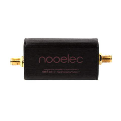 Cut Through Broadcast Noise With This Premium Am Bandstop Notch Filter Designed For Rtl Sdr Software Defined Radio Kits Blocking 300Khz To 1900Khz Dead Quiet With Sturdy Sma Links, compact black filter with SMA connectors.