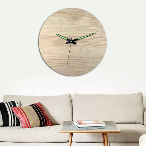 Quartz Clock Movement Kit For Repair And Replacement With Short Shaft wall clock on wooden surface above sofa and table