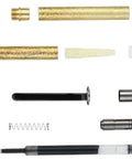 Dope Gun Metal Slimline Pro Gel Writer Click Pen Kits For Woodturning Crafter Parker Style Push Button Mechanism 8mm dual tube components