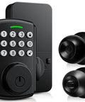 Keyless Entry Door Lock With Handle Set For Front Door, Smart WiFi Lock Kit, Door Knob With Lock, Unified Keys, One Key Does It All