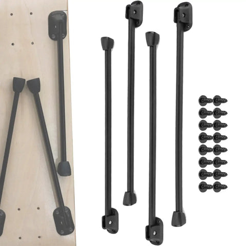 Heavy Duty Metal Table Legs For Dining Tables And Desks 4 Pack Folding Anti Scratch Rustproof Support Space Saving Design