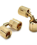 Two Pack Copper Concealed Barrel Cabinet Hinges 8 To 18 Mm Diameter displayed on white background