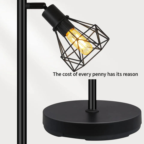 Industrial Floor Lamp With E26 Socket And Footswitch All Metal Standing Lamp For Living Room Bedroom And Office Rustic