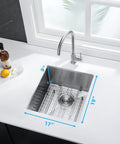 Stainless Steel Single Bowl Bar Sink With Undermount Workstation For Outdoor Kitchens And Home Bars, Great For Entertaining