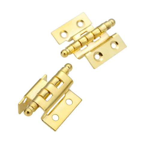 Rotating Concealed Cabinet Hinges Set, Double Fold Hinge 40mm, 8-Hole Gold Finish, heavy-duty fittings for cabinets