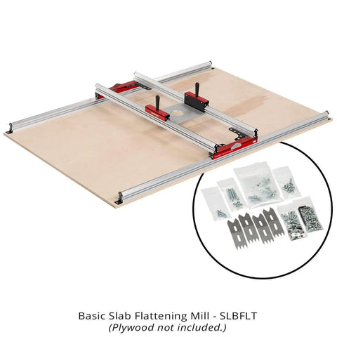 Basic Slab Flattening Mill For Wood Slabs 38.75 By 56.5 Inches USA Made Leveling Jig With Router Sled Rails And Clamping Dogs