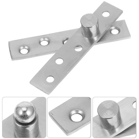 Heavy Duty Stainless Steel Door Pivot Hinge With Concealed Top And Bottom Mount For 180 Degree Rotation shown with close-up details