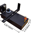 Heat Cutting Ribbon And Rope Cutter Electric With Adjustable Temperature showing size dimensions, fan, and controls