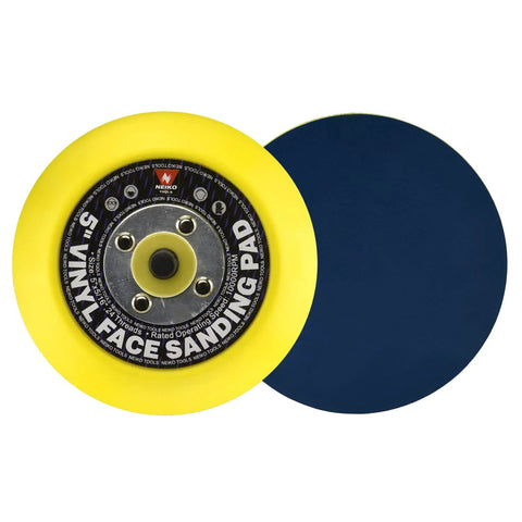 Five Inch PSA Sanding Pad Set With Blue Vinyl Backing For Orbital And Dual Action Sanders Two Pack Five Sixteenth Inch Arbor