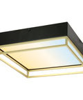 Cool 13 Inch LED Double Square Ceiling Light Fixture With Dimmable Color Temperature 3000K 4000K 5000K 1000 Lumens 20W ETL Listed