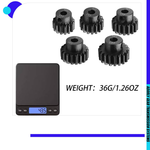 Dope Pinion Gear Set 32P 3.175mm Shaft 15T 16T 17T 18T 19T For Traxxas Slash 2WD Hoss Rustler 4x4 VXL Slash 4x4 Bandit Nitro Stampede RC Cars Upgrades Includes Hex Key