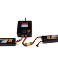Smart RC Hobby-Grade LiPo Battery Pack 3200mAh 3S 11.1V 30C IC3 Connector charging with data chip visible