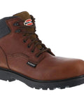 Hauler 6 Inch Composite Toe Work Boots For Men, Brown, Waterproof With Hydrotex Lining, Non-Metallic And Airport Friendly, EH Safe, Size 9.5 W