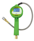 Road Ready Digital Tire Inflator With Hella Sturdy Stainless Hose And Push Lock Coupler Chuck Auto Garage Grade Air Pump Gauge for Cars And Trucks, green digital gauge.