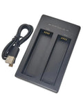 2 Slot USB Battery Charger Dock With Safe Charging Tech Portable And Travel Ready Wide 5V Battery Compatibility For AA AAA And Other 5V Cells