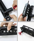 Adjustable Roll Bar Fire Extinguisher Mount Holder for Jeep Wrangler TJ JK JL JKU and UTV shown in quick release detail