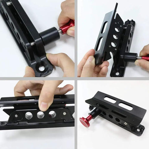 Adjustable Roll Bar Fire Extinguisher Mount Holder for Jeep Wrangler TJ JK JL JKU and UTV shown in quick release detail