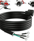 Heavy Duty Circular Saw Power Cord Replacement Part 95104L, 8.2ft black cord with solid copper connectors for skilled use.