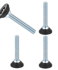 Dang Tough Adjustable Furniture Levelers, 3/8 16 Thread Screw In Feet For Tables Chairs Drawers, 4 Pack with black anti-slip base