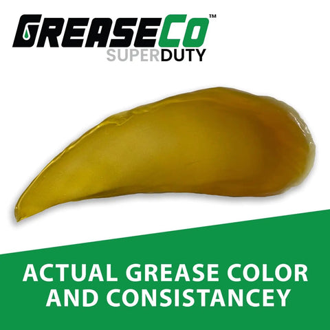 Blob of Amber calcium sulfonate grease displaying actual color and consistency for industrial machinery and bearings.