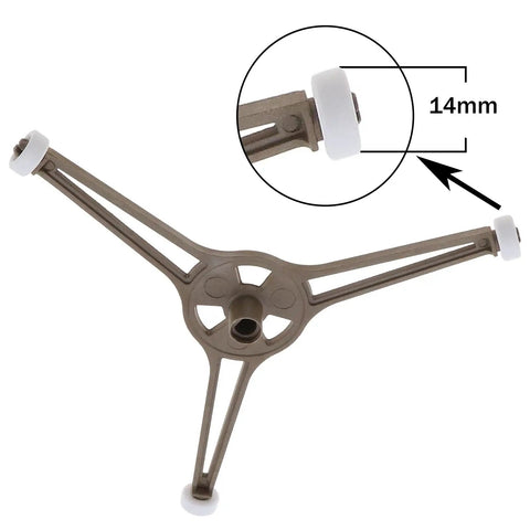 Microwave Turntable Support Ring Replacement With 14mm Roller Dia For Glass Plate Tray Plastic Turntable Triple Arm Holder