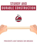 Hands holding 20 Inch Wooden Center Mount Drawer Slides With Smooth As Butter Glide And Rock Solid Construction for strength test.