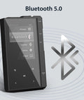 32GB MP3 Player With 90 Hours Battery Life, Bluetooth 5.0, Rugged Metal Frame, showing Bluetooth connectivity icons