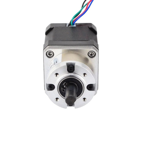 Front view of Nema 17 Geared Stepper Motor with Planetary Gearbox 5 to 1 Gear Ratio 0.35 Degree Step Angle Bipolar 4 Wire For 3D Printer