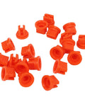 Flat Fan Spray Tip For Agriculture, Pro Grade Even Spray Distribution Replacement Nozzles, 20 pack, orange plastic