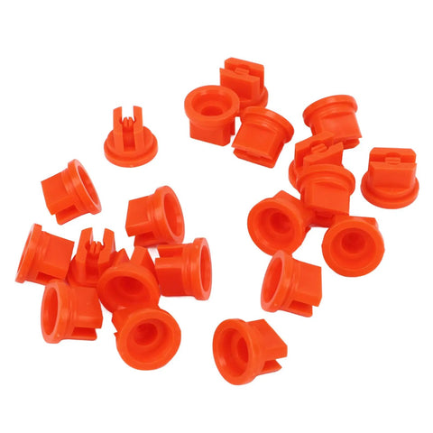 Flat Fan Spray Tip For Agriculture, Pro Grade Even Spray Distribution Replacement Nozzles, 20 pack, orange plastic