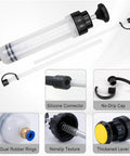 Professional Heavy Duty Manual Oil Extractor Pump With Slick No Drip Suction 200CC features clear graduation scale and dual PVC hoses.