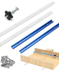 Crosscut Table Saw Sled Kit With Aluminum T Tracks And UHMW Miter Bars, 21 Piece Set Including Knobs And Screws, Fits Most Standard Table Saws
