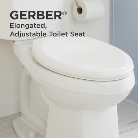 Built Tough Elongated Toilet Seat Made From Heavy Duty Polypropylene For Crack Resistant Durability And No Nonsense Standard Close Function In Classic White Finish on modern toilet.