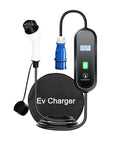 Plug And Go Portable EV Charger 7KW 32 Amp Fast Juice Up 240 Volt Heavy Duty Cable with display and connectors.