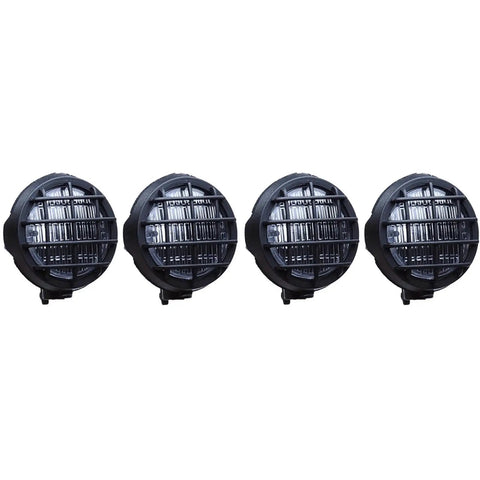 Four Universal RC Light Strips Kit with White LED Lampshade for Axial Scx10 D90 HSP 1 to 10 RC Crawlers