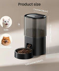 Smart Automatic Pet Feeder And Water Fountain For Cats And Dogs With Wifi App Control And Voice Recorder, 3L size detail with kibble.