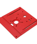 Universal Aluminum Router Table Insert Plate With Precision Center Hole Bands Hella Tough Woodworking Bench Upgrade angled view