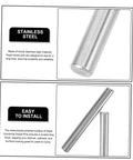 Stainless Steel Dowel Pins 100 Pcs Pro Grade Precision Fastening Pegs For Industrial Machinery Electronics And Automotive Applications Cylindrical Design Easy Installation Durable Humidity Resistant Pins For Tight Fits; image showing close-up view of polished cylindrical stainless steel dowel pins with installation instructions.