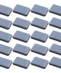 Rectangular Adhesive Furniture Sliders Set, 20 Pieces, 1-3/8 x 1 Inch PTFE Chair Glides For Hardwood Floors And Carpet, Self Stick Floor Protectors