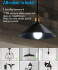 Installation guide for Hands Free Motion Sensor LED Bulb A19 9W 60W Equivalent 900 Lumens E26 Base 6000K Pure White