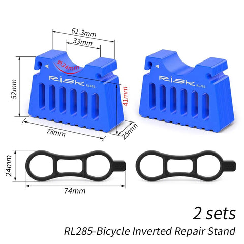 Inverted Bicycle Repair Stand With Portable Handlebar Support, Anti Slip Base And Silicone Straps, 3D Printed Polymer Jack for bikes.