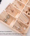 Chill Solid Wood Jewelry Tray Keeps Your Bling Totally Snag Free With A Dang Cool Pendant Grid Built In For Hanging Necklaces Organizing Earrings Or Storing Loose Beads, showcasing organized jewelry.