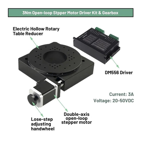 Heavy Duty Cnc Hollow Rotary Table Featuring Nema23 Stepper Motor And Precision Gearbox Reducer Solid 300Mm Indexing Plate 2.5Nm Torque tough as nails rotary driver kit.