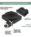 Tough As Nails Cnc Hollow Rotary Table With Nema 23 Gearbox Reducer And Dead Nuts Accurate Indexing Plate For Smooth Workflow Operations 300Mm Base 288 To 1 Ratio 2.5Nm Torque open-loop stepper motor driver kit and gearbox
