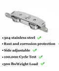 Heavy Duty 304 Stainless Steel Patio Door Roller Assembly With One And One Quarter Inch Wheels, adjustable, 300 lbs support